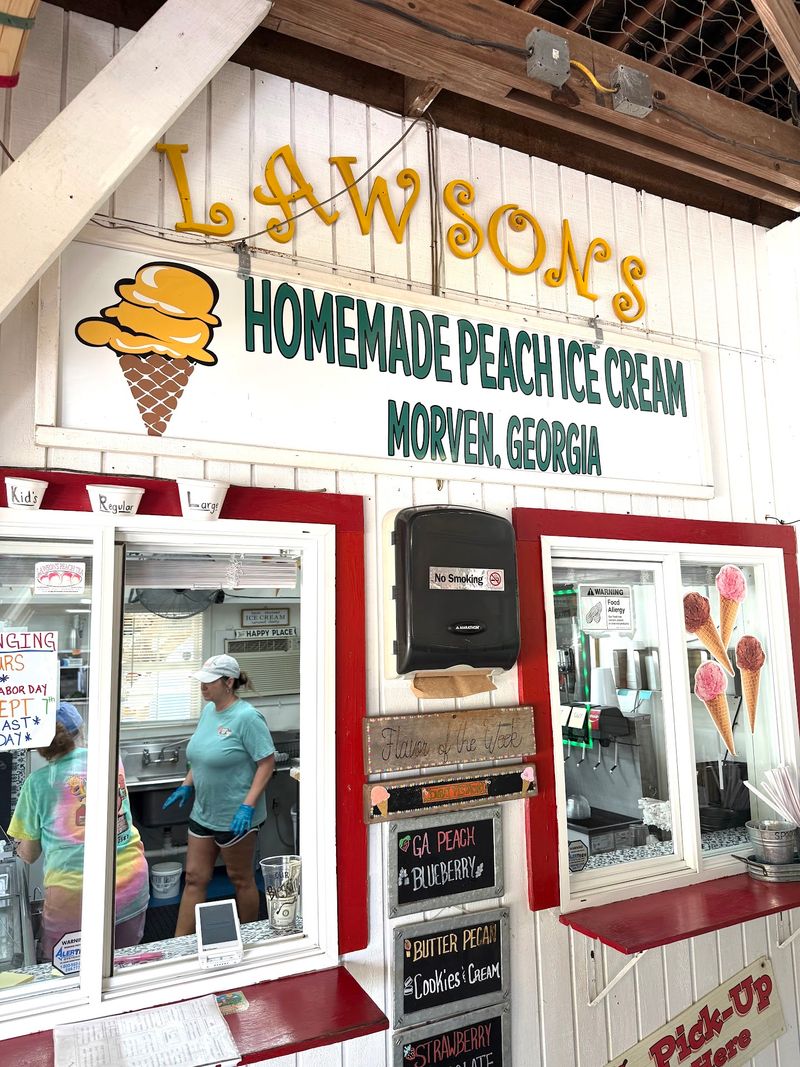 Lawson Peach Shed Ice Cream, Morven, GA
