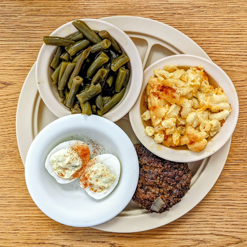 Meat-and-Three Plates at Lunchtime