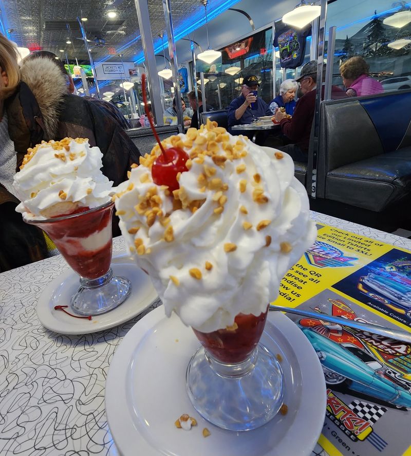 Milkshakes In Frosted Glasses