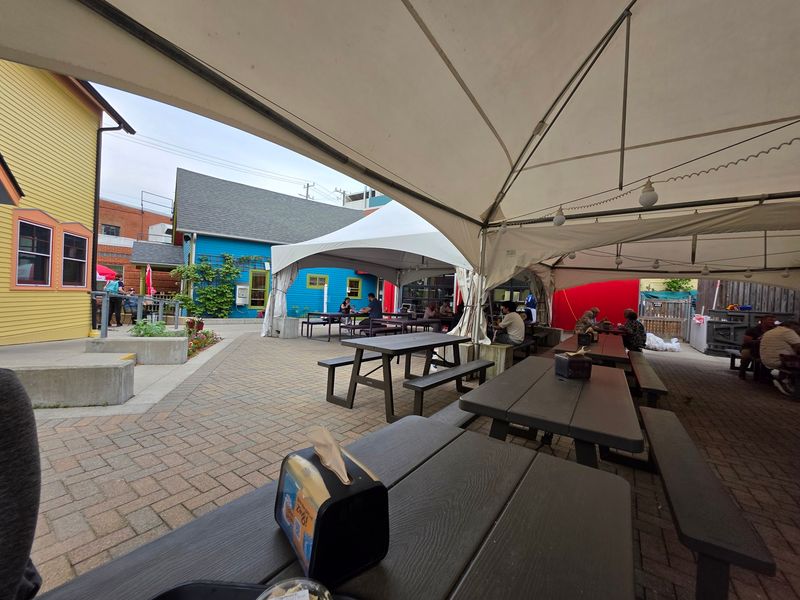 Outdoor Seating And Grabbing A Booth