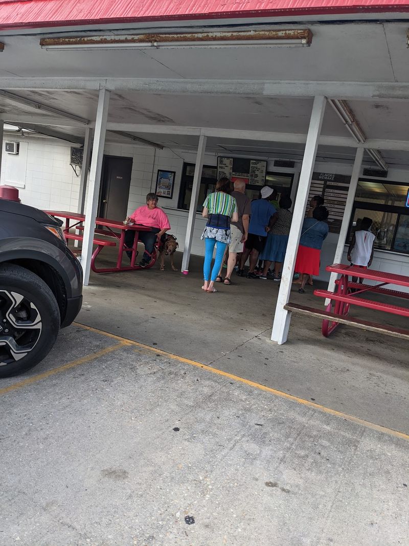 Outdoor Seating And The Lines Out Front