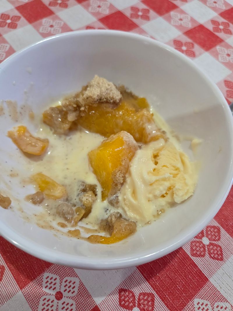 Peach Cobbler To Close The Meal