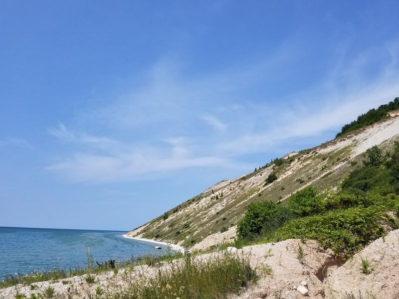 Perched Dunes and a Crescent Bay Perched Dunes and a Crescent Bay