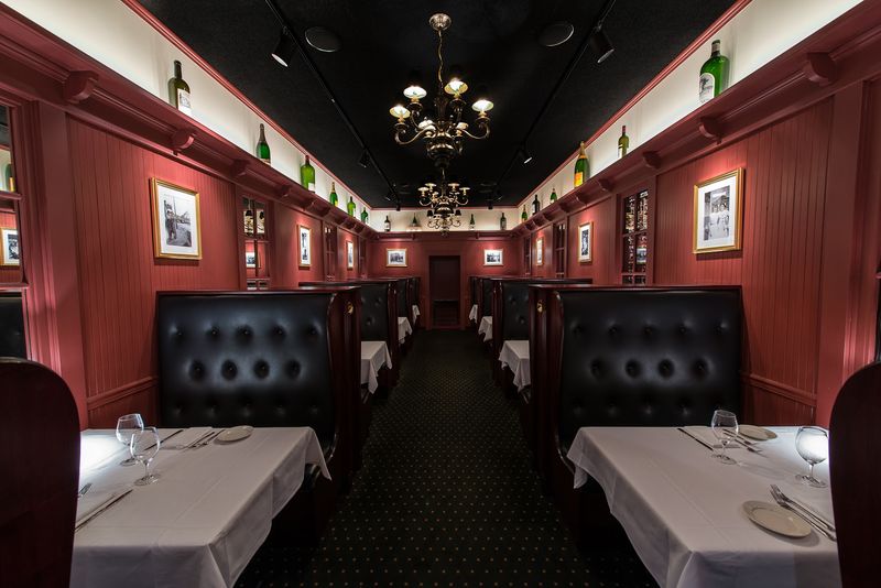 Retro Booths and Dimmed Lighting