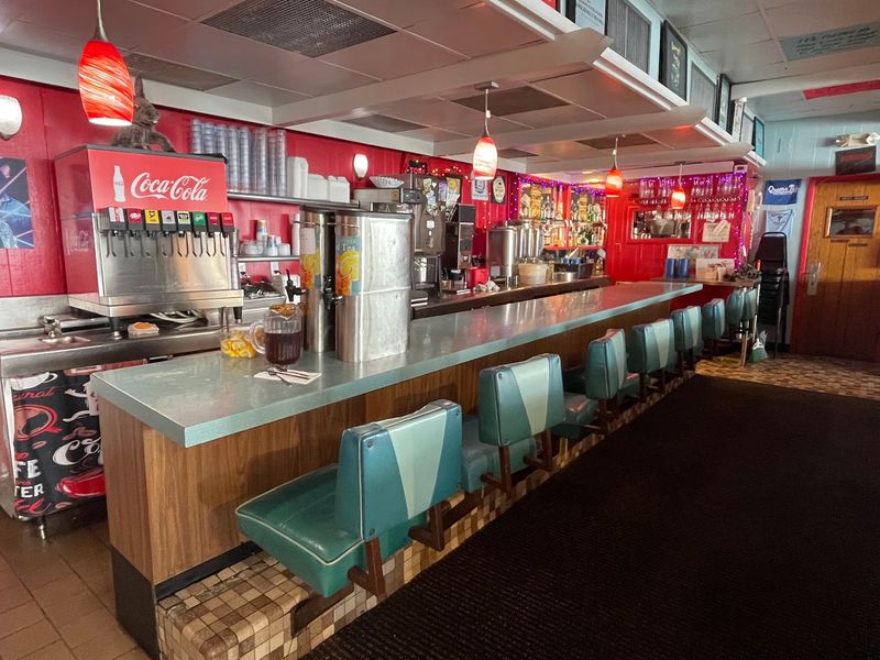 Retro Walls and Counter Stools