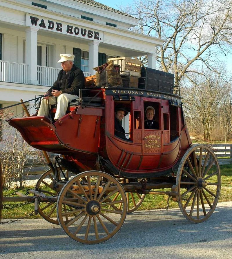 Riding In on a Horse-Drawn Wagon