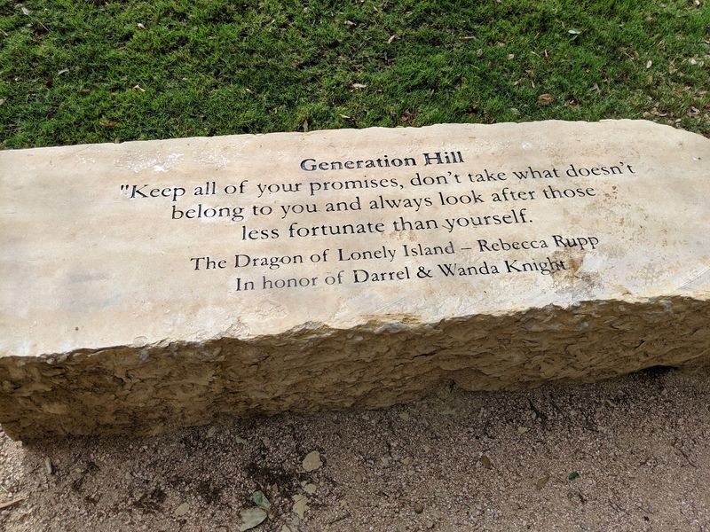 Stone Blocks Carved With Famous Quotes