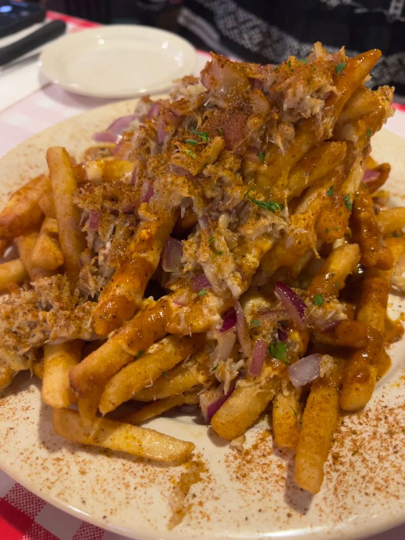 The Crab Room and Loaded Crabby Fries The Crab Room and Loaded Crabby Fries