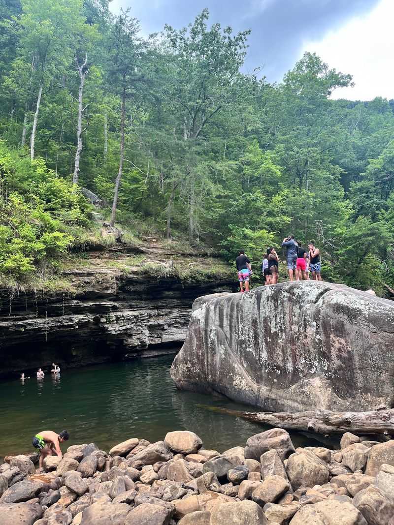 The Deep Swimming Hole And Its Diving Rock