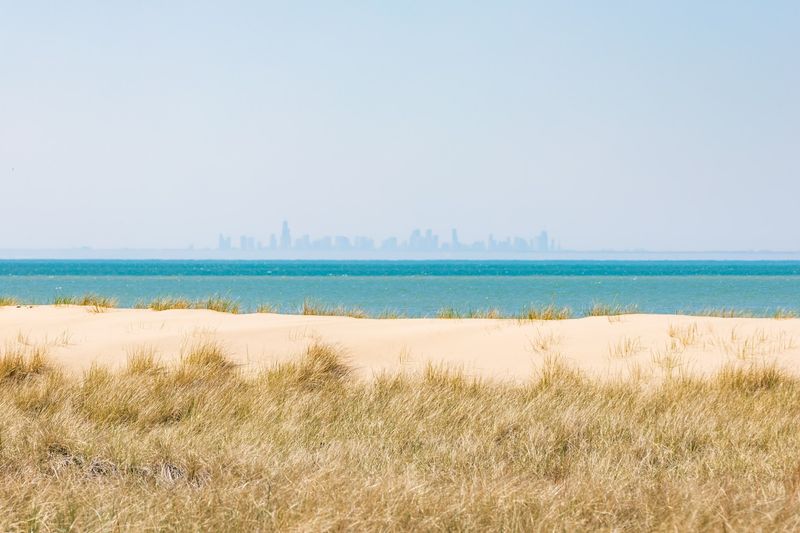 The Quiet Beach And Skyline View