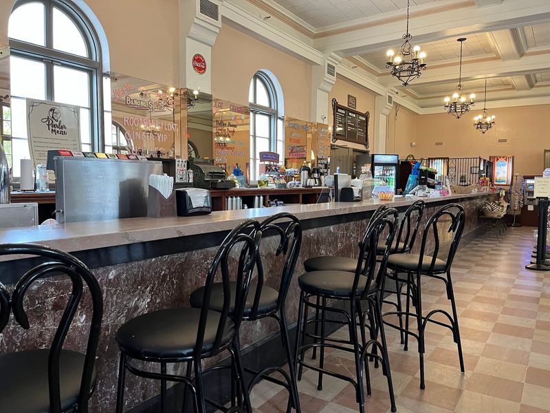 The Soda Fountain With Marble Counters The Soda Fountain With Marble Counters