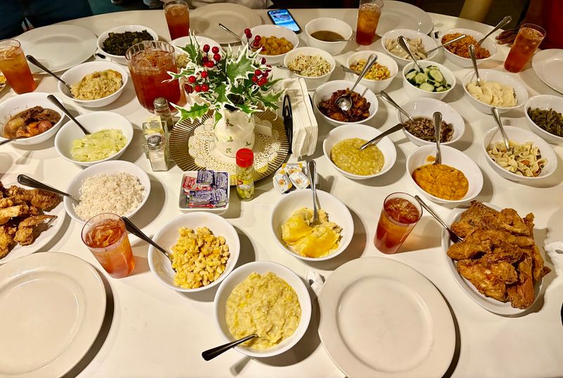 Twenty-Plus Dishes Served Family Style