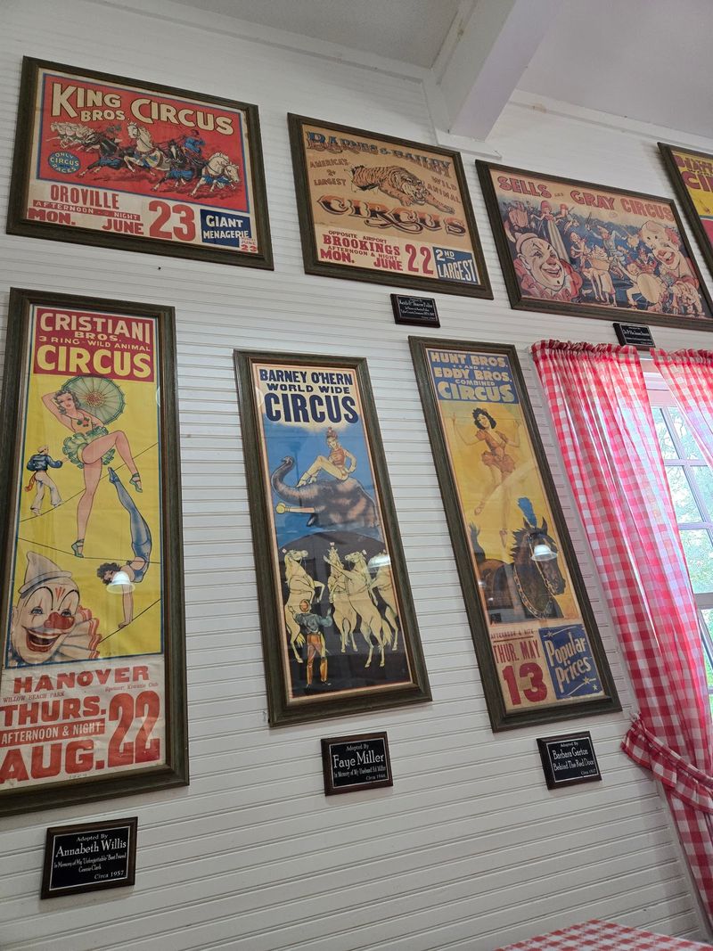 Vintage Circus Posters On The Walls