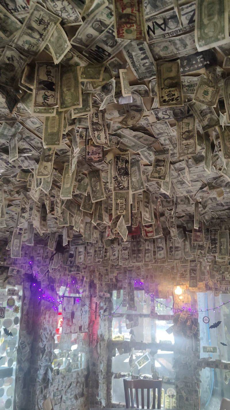 Walls and Ceilings Papered in Cash