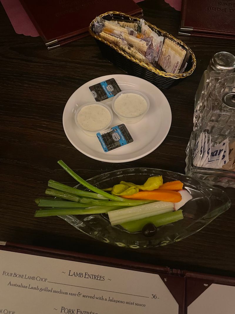 Warm Bread and the Famous Relish Tray