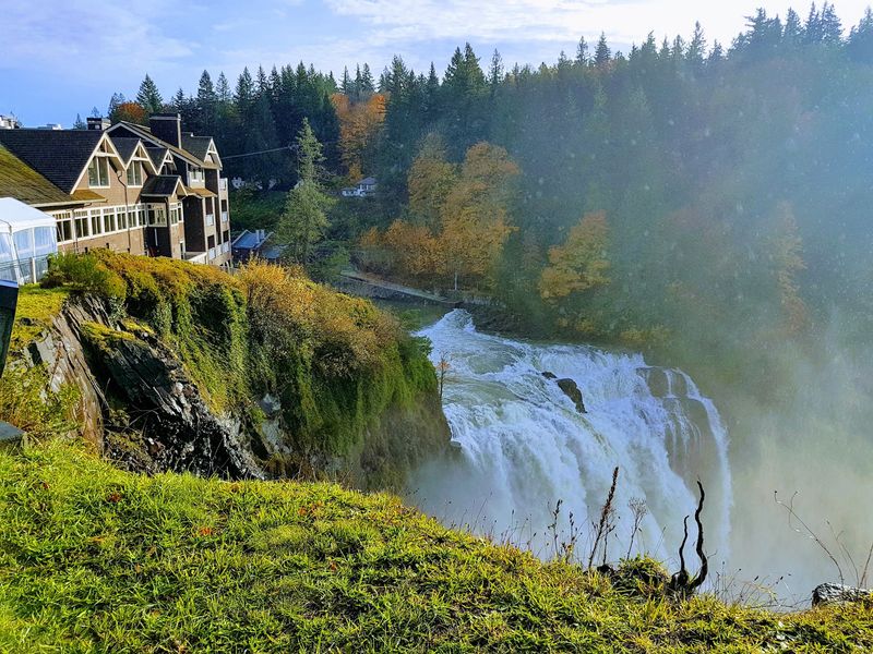 Where The Falls And The Lodge Meet