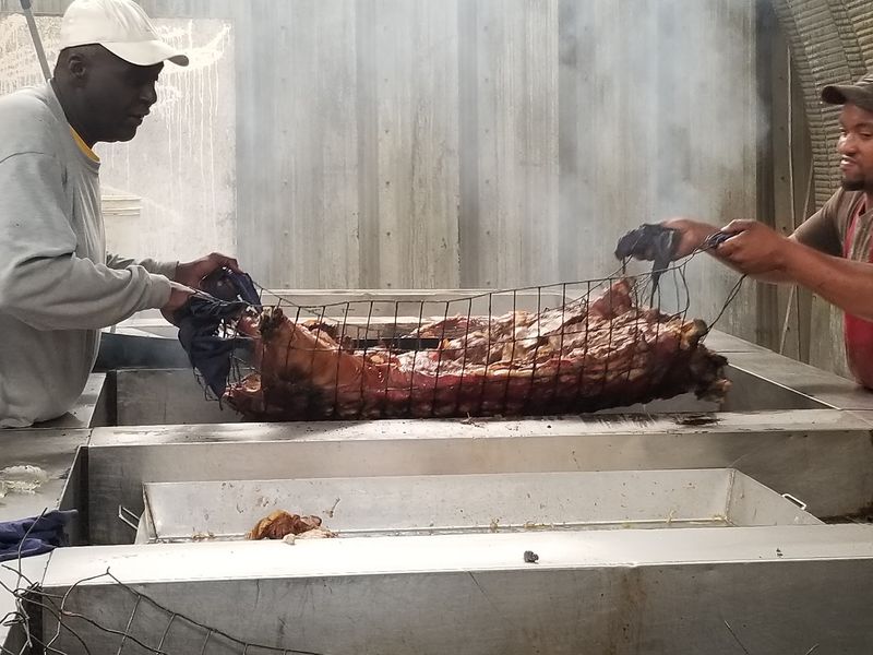 Whole Hogs Cooked the Old-School Way