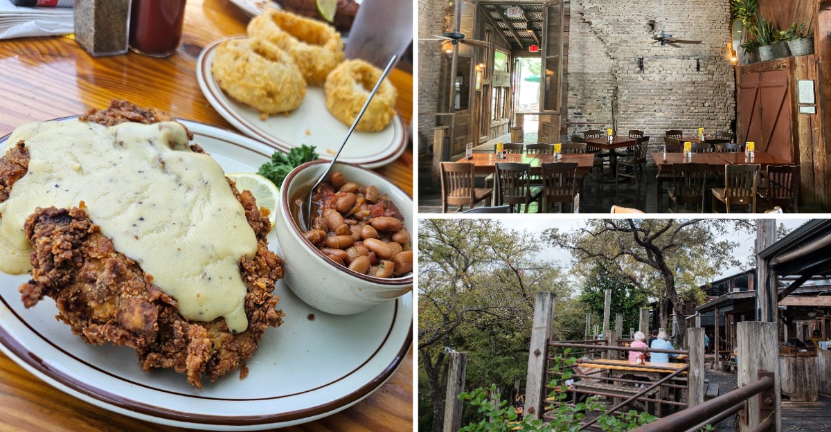 In Gruene, This Riverside Restaurant Plates Chicken-Fried Steak Beside The Guadalupe