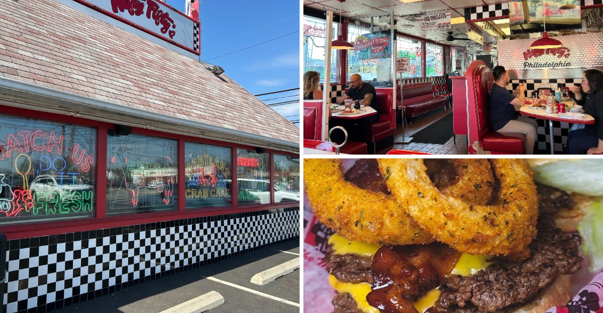 This Checkerboard-Floored Pennsylvania Diner Serves Fresh-Ground Burgers And Shakes Like It’s Still The 1950s