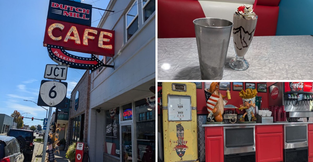 This Nostalgic Retro Diner In A Small Oregon Town Serves Milkshakes Among Vintage Cars And Antiques