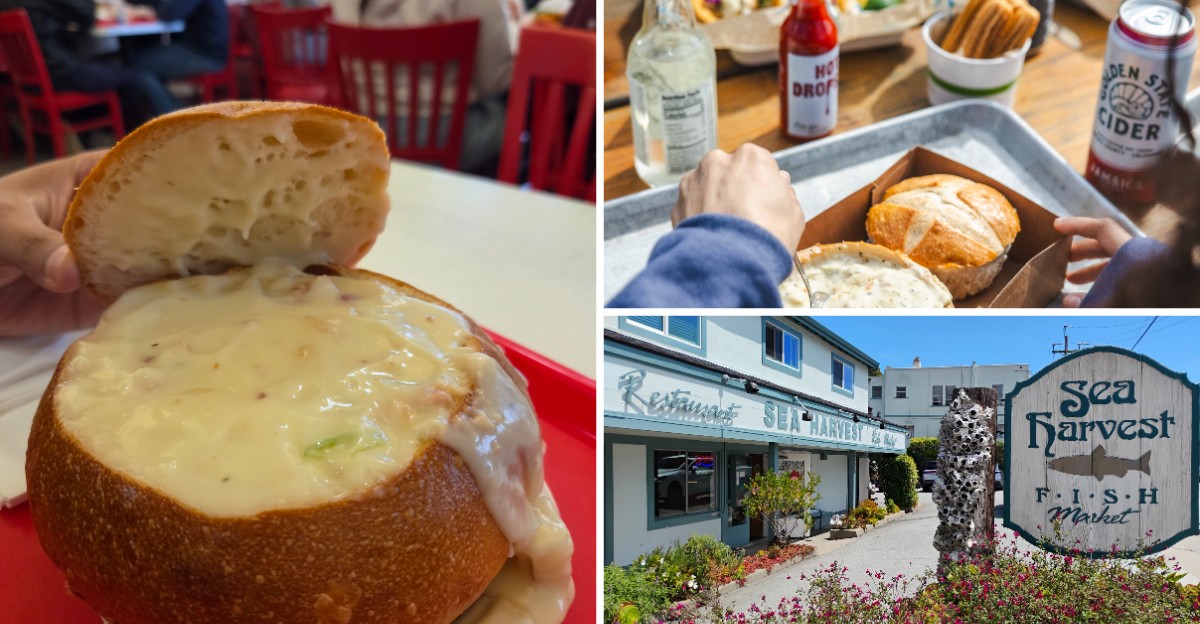 Clam Chowder In A Sourdough Bowl Tastes Best At These 8 California Seafood Counters
