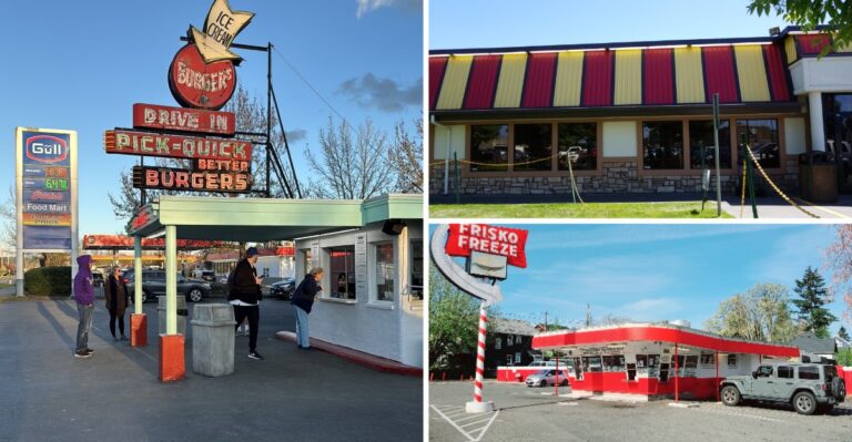 Washington Burger Lovers Keep Driving To These 7 Old Drive-Ins For Shakes