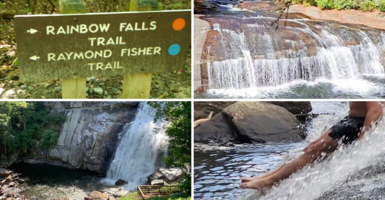 This North Carolina State Park Hides A Gorge Trail That Passes Two Waterfalls To A Swimming Hole You Can Slide Into