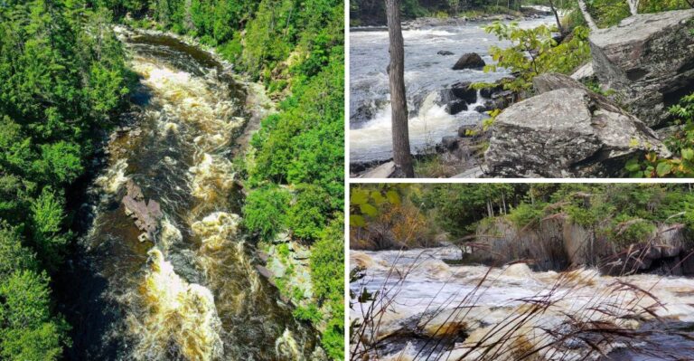 This Small Michigan State Recreation Area Hides a River Gorge With Short Trails Out to Rapids and Falls