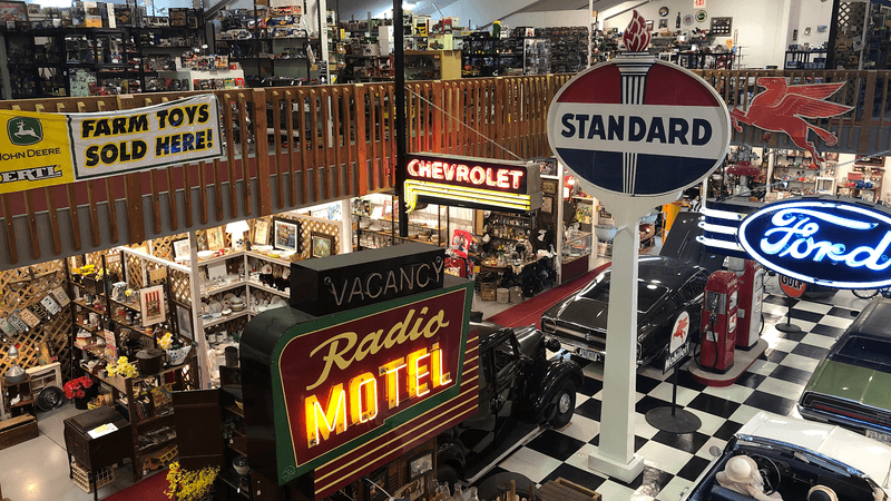 Set In An Old Movie Theater, This Iowa Antique Mall Hides Two Floors Of Vintage Treasures And Classic Cars