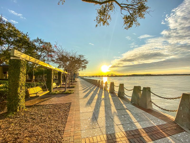 This Sleepy South Carolina River Town Slows You Down With Waterfront Swings At Sunset