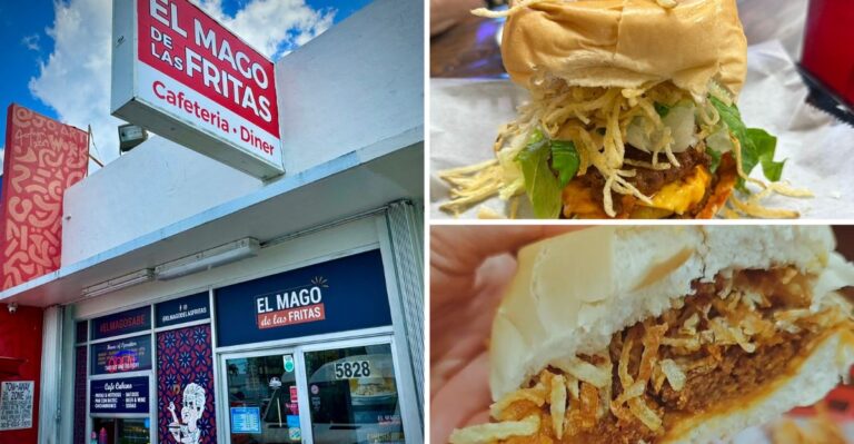 Pull Up To This Old-School Miami Drive-In For Frita Cubana Burgers Piled With Shoestring Fries
