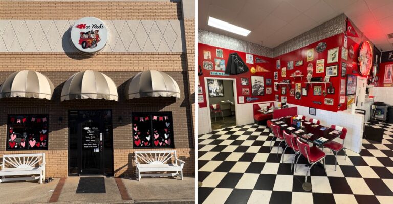 This 1950s-Themed Diner In Georgia Serves Home-Style Comfort Food With A Vintage Hot-Rod Feel