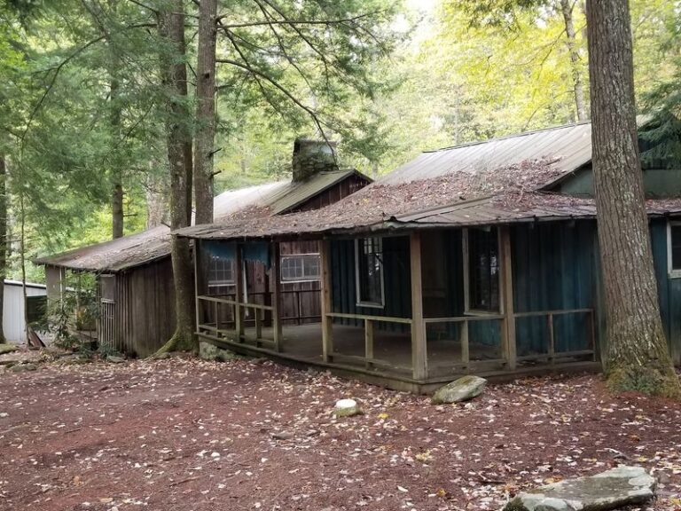In The Smokies, This Shaded Creekside Trail Winds Past An Abandoned Village Of Old Cabins