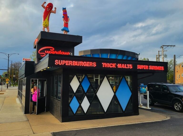 People Line Up At This Beloved Chicago Hot Dog Stand For The Char-Grilled Dogs Piled High