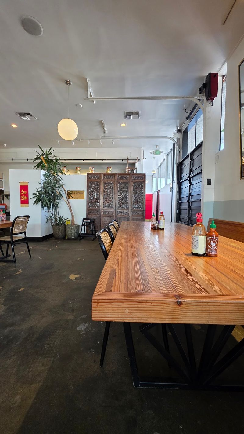 A Dining Room With a Tree