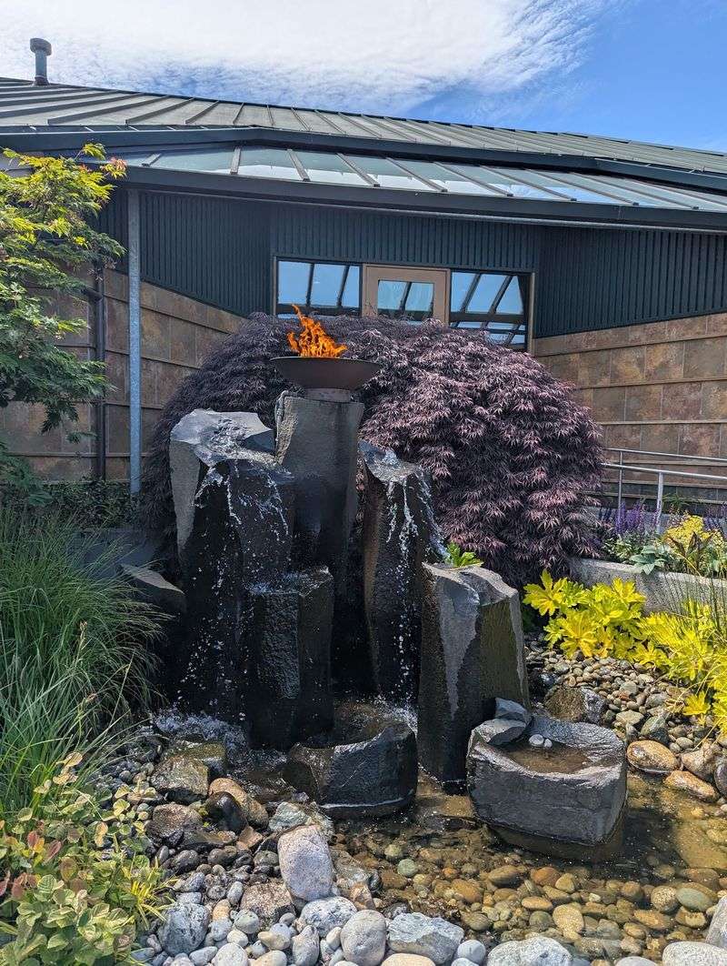 A Fountain Topped With Fire A Fountain Topped With Fire