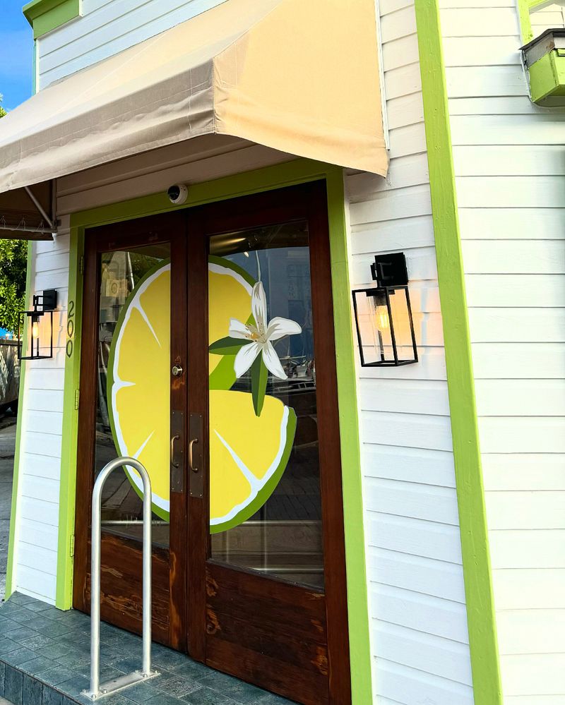 A Lime Green Stop Near the Key West Waterfront