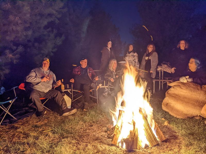 After Dark, the Fire Pits Come Alive