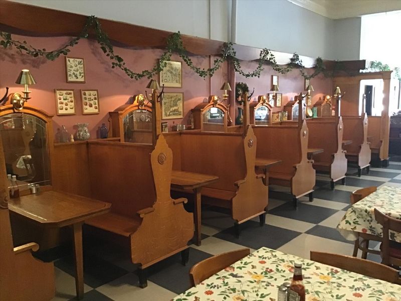 Booths Built Like Church Pews