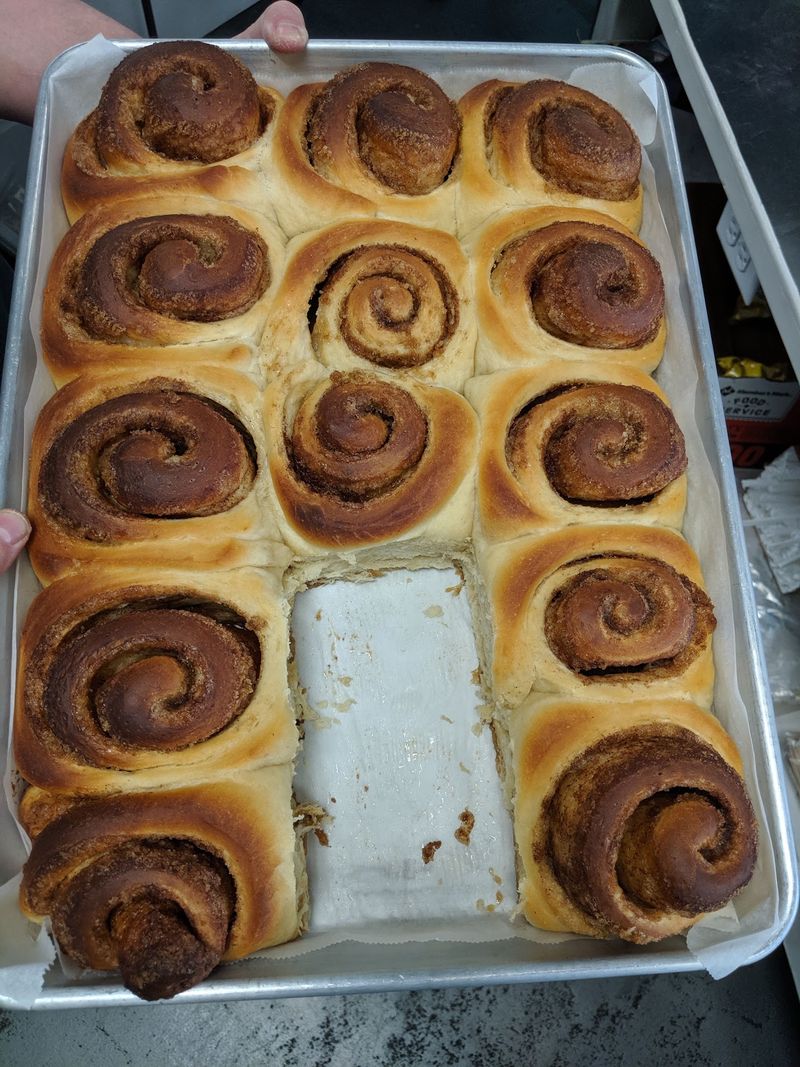 Breakfast, Cinnamon Rolls, And Homemade Syrup Breakfast, Cinnamon Rolls, And Homemade Syrup