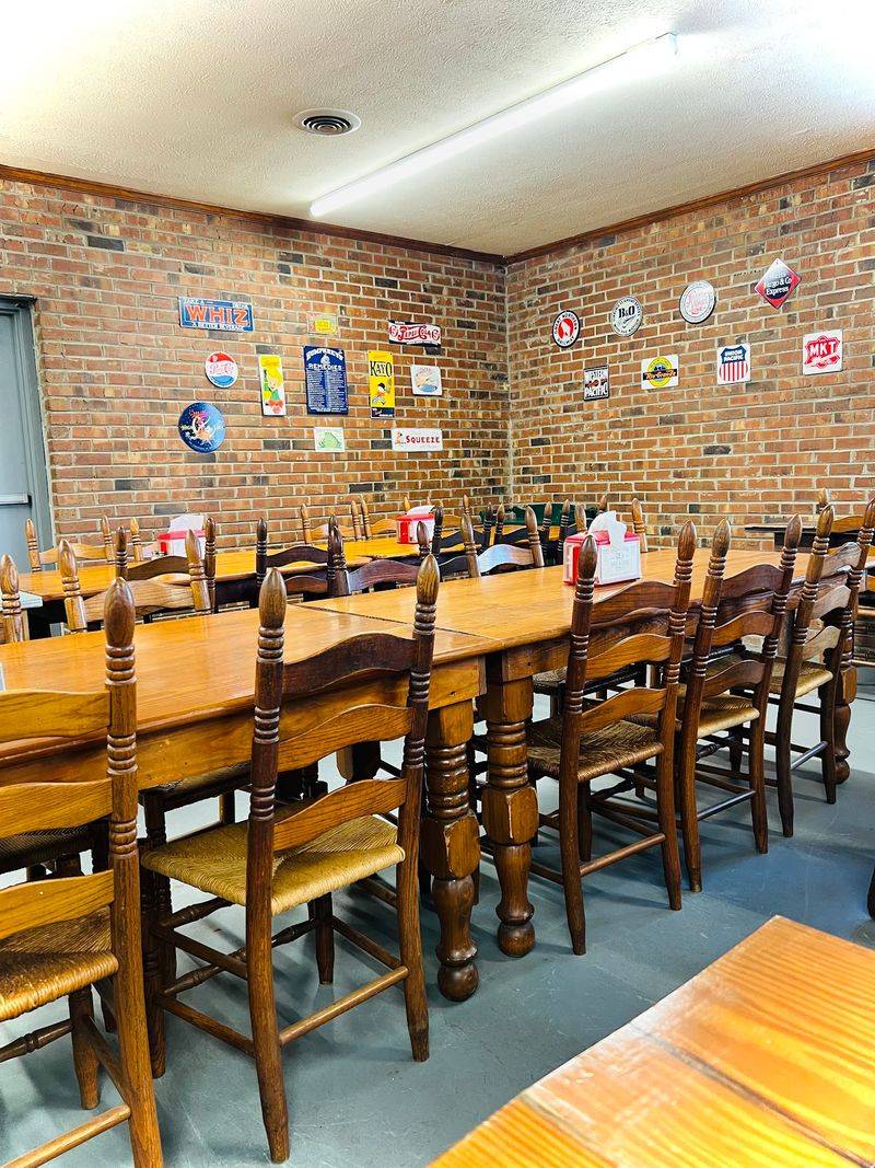 Brick Walls, Long Tables and an Indoor Pit Brick Walls, Long Tables and an Indoor Pit