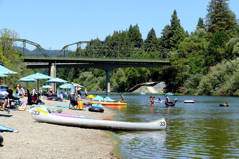 Cabins and Campsites by the Bridge