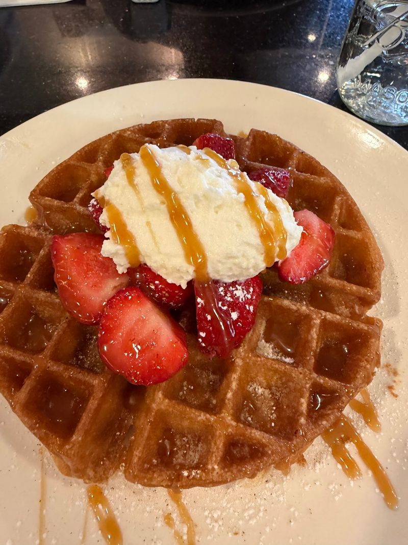Churro Waffles and Red Velvet Stacks