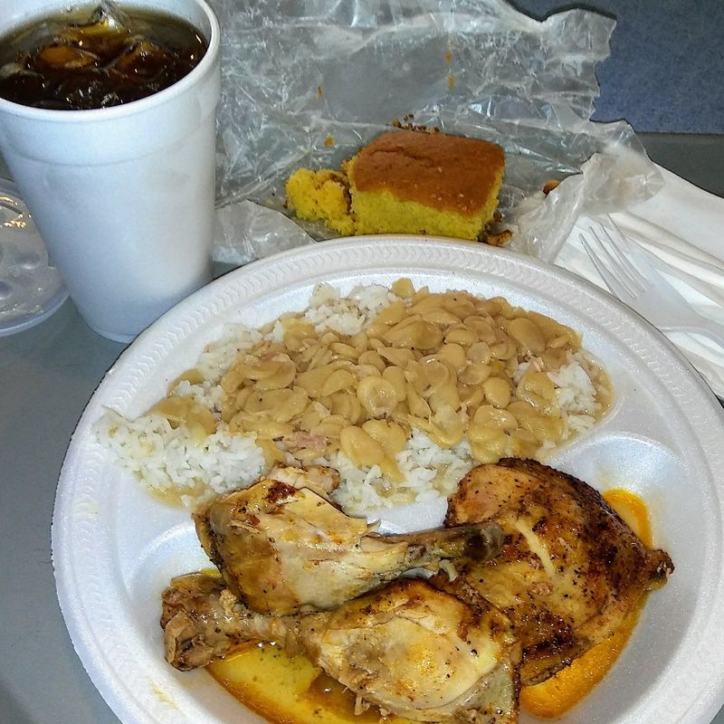 Cornbread, Red Rice, and Lima Beans