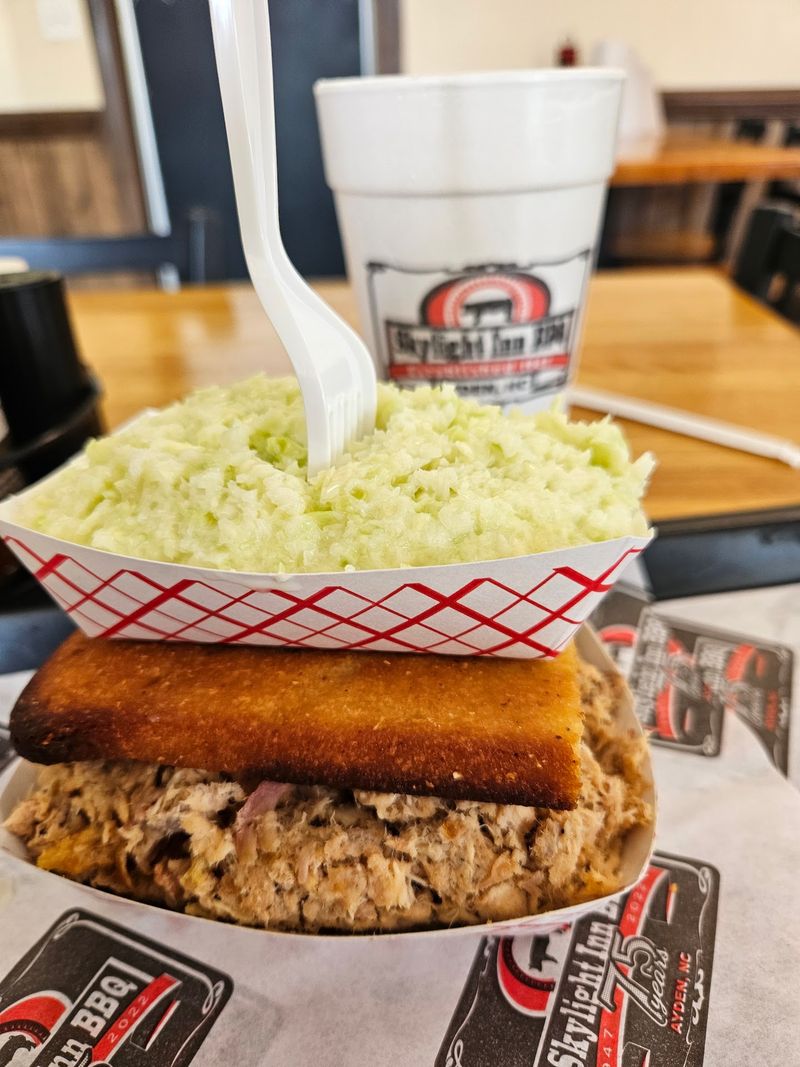 Cornbread Slabs and Yellow Slaw