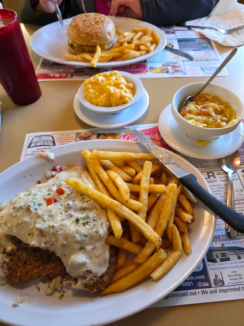 Eastern Shore Seafood on a Diner Menu Eastern Shore Seafood on a Diner Menu
