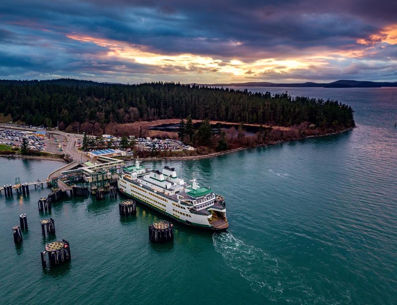 Ferries Leaving Right From Town