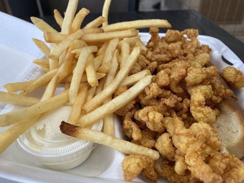 Fried Clams in a To-Go Box
