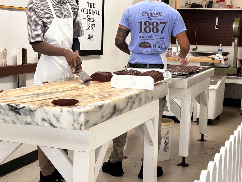 Granite Slabs and Paddles at Work
