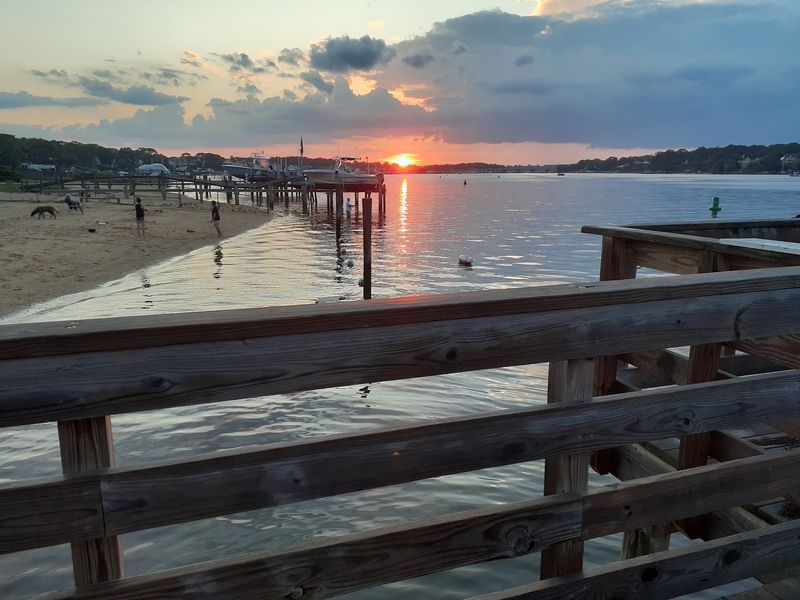 Lines in the Water off the Pier